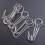 10pcs stainless steel double hooks for bacon hams meat processing 9