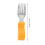 1Ensemble Ensemble Fourchette Bébé Orange Silicone Acier 9