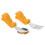 1Ensemble Ensemble Fourchette Bébé Orange Silicone Acier 4