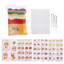 1Set Beginner Needle Felting Kit Wool Felt Craft Tiger DIY Supplies