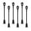 20Pcs Mini Garden Lamp Posts Black Plastic DIY Sand Table Lights 1