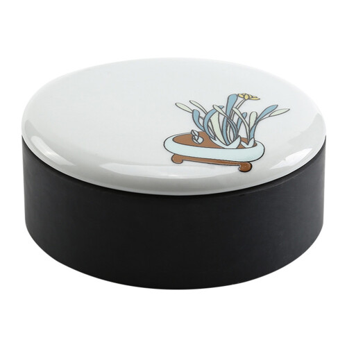 1Pc Premium White Inkstone Ink Grinding Stone with Lid for Beginners