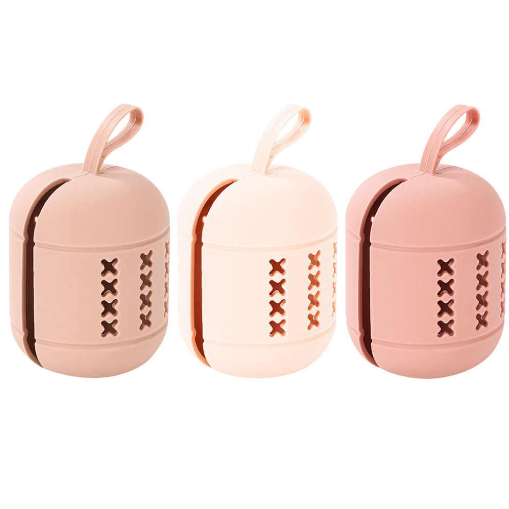 Happyyami 3Pcs Silicone Makeup Sponge Holder Portable Cosmetic Puff Storage Box