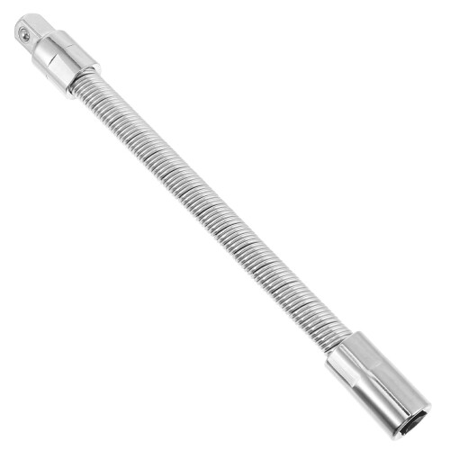 Silver Flexible Wrench Extender Bar Spring Steel Socket Extension