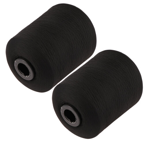 2 Rolls Sewing Thread 27400M 150D Black For Home 2