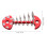 5Compacte En Draagbare Tent Touwspanners Van Metaal Rood 3