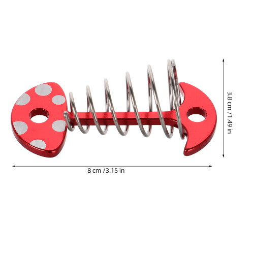 5Compacte En Draagbare Tent Touwspanners Van Metaal Rood 2