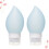 2Pcs Travel Silicone Lotion Bottles Empty Cosmetic Containers Sky-Blue 5
