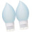 2Pcs Travel Silicone Lotion Bottles Empty Cosmetic Containers Sky-Blue 3
