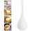6Cuillères Blanches En Céramique Manche Long Pour Soupe Table 4