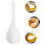 6Cuillères Blanches En Céramique Manche Long Pour Soupe Table 10