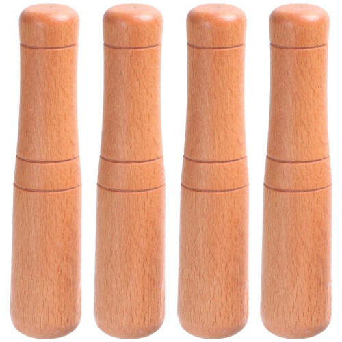 4Pcs Durable Wooden Garlic Mashers Muddler Sticks for Kitchen Use 1
