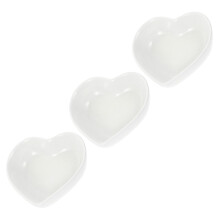 3Pcs White Ceramic Sauce Dipping Plates for Restaurant and Home