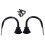 2Pcs Black Iron Curtain Hooks U-Shape Wall Mounted Tiebacks for Home 1