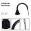 2Pcs Black Iron Curtain Hooks U-Shape Wall Mounted Tiebacks for Home 11