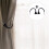 2Pcs Black Iron Curtain Hooks U-Shape Wall Mounted Tiebacks for Home 4