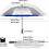 Large Golf Umbrella 40 Inch Extra Large Coverage Windproof Long Handle UV Protection Titanium Silver 3