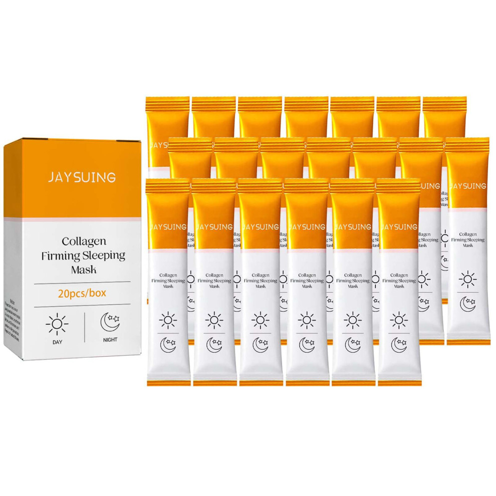 Collagen Sleeping Mask 20PCS Overnight Firming and Hydrating Face Care with Vitamin C for Wrinkle