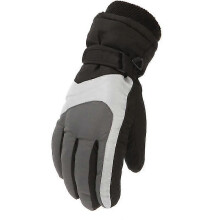 (L, grey) A Pair Of Winter Children's Men's And Women's Gloves Skiing Outdoor Windproof Waterproof Plus Velvet Thick 8-16 Years Old