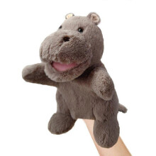 (Hippopotamus) 25-26 Hand Puppets Bear Puppet,25cm Animal Hand Puppets for Kids with Movable Mouth