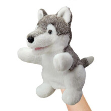 (Wolf) 25-26 Hand Puppets Bear Puppet,25cm Animal Hand Puppets for Kids with Movable Mouth