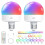 (2 Lamps, EU) USB Rechargeable Light Bulb with Remote Control Timer Dimmable Easy to Install Battery Powered E27 Light Bulb RGB Lamp 3