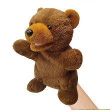(Brown bear) 25-26 Hand Puppets Bear Puppet,25cm Animal Hand Puppets for Kids with Movable Mouth