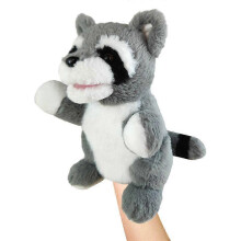 (Raccoon) 25-26 Hand Puppets Bear Puppet,25cm Animal Hand Puppets for Kids with Movable Mouth