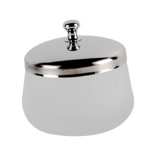 Frosted Glass Nail Acrylic Dappen Dish with Lid Matte Finish Salon and Home Manicure Holder