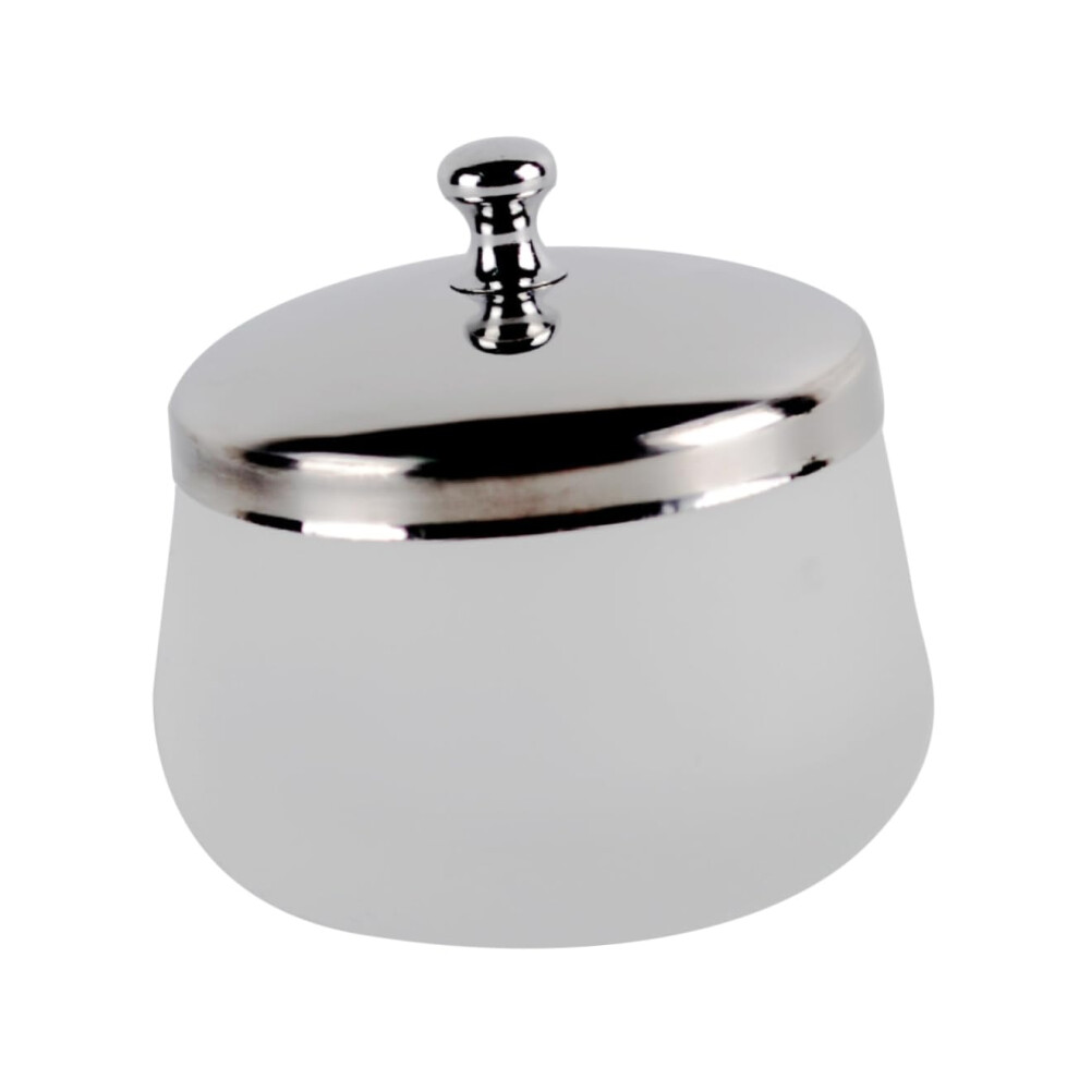 Frosted Glass Nail Acrylic Dappen Dish with Lid Matte Finish Salon and Home Manicure Holder
