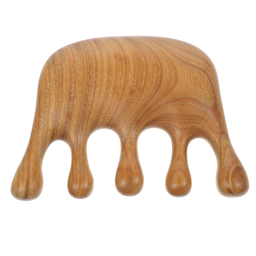 Unisex Wide Tooth Detangling Wooden Hair Comb With Scalp Massager For Antistatic Healthy Hair Care