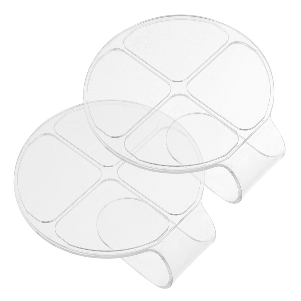 Makeup Mixing Palette Acrylic Foundation Tray with Handle 4 Wells for Custom Shade Blending