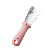 Stainless Steel Ice Scraper Shovel with Curved Blade for Freezer Defrosting and Kitchen Ice Removal – Pink