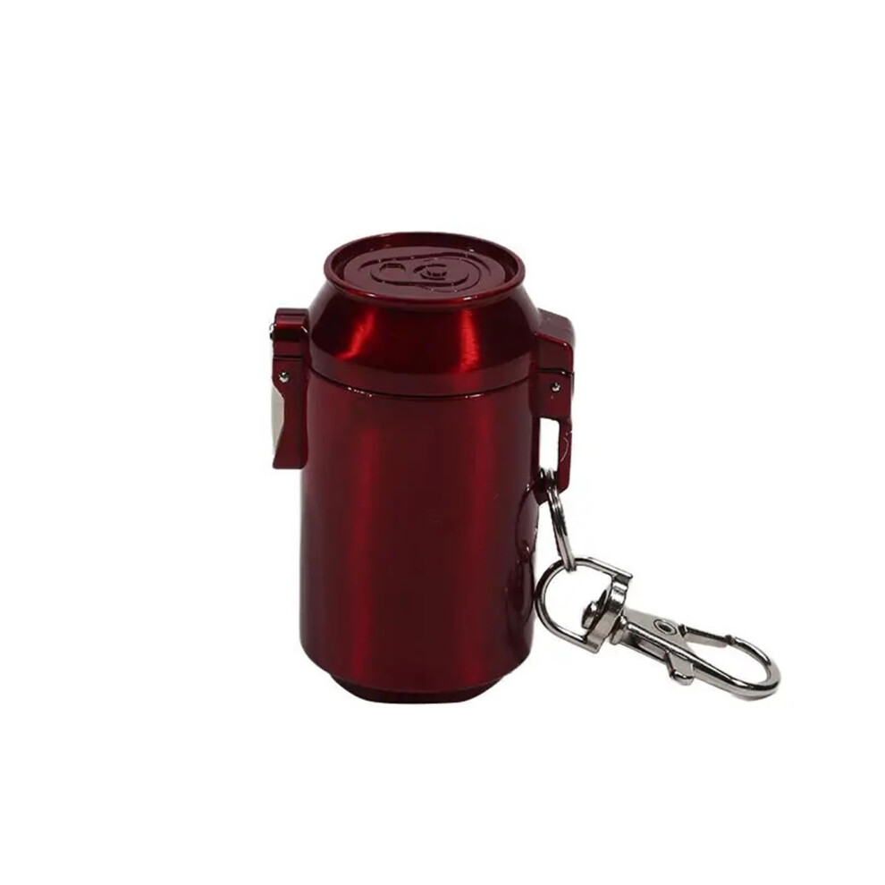 Portable Ashtray with Lid Metal Keychain Pocket Design for Outdoor Travel Smoking