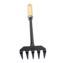 Garden Hand Rake with Ergonomic Grip, Durable Mini Rake for Weeding, Soil Loosening and Cultivation