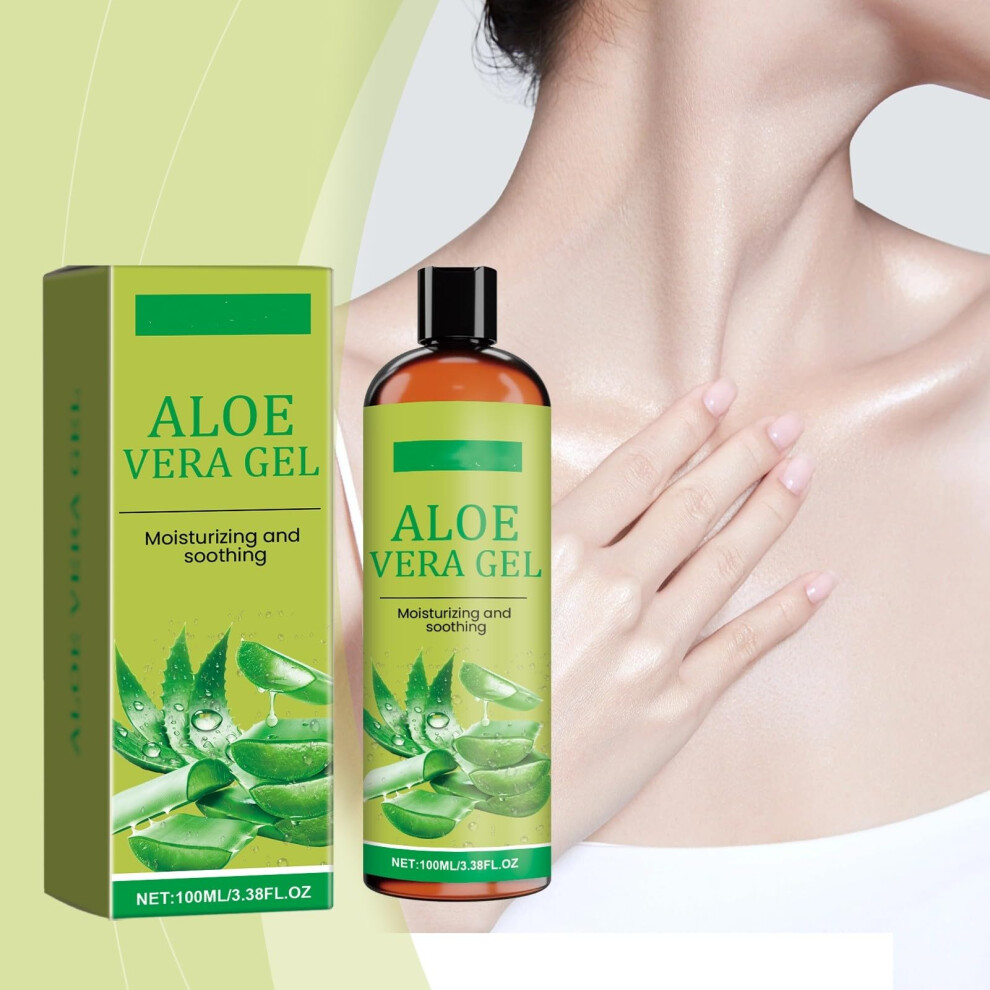 Organic Aloe Vera Gel 12oz  Deep Hydration, Cooling Sunburn Relief, Fragrance , Vegan Friendly