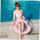 Pool Float Ring Thickened Transparent PVC LeakProof Inflatable Swim Ring for Adults Beach Pool Pink 5