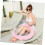 Pool Float Ring Thickened Transparent PVC LeakProof Inflatable Swim Ring for Adults Beach Pool Pink 4