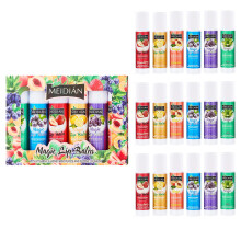 18 Pack Natural Lip Balm Set with Six Fruit Flavors, Moisturizing for Dry and Chapped Lips