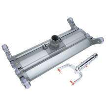 Pool Vacuum Head 18 Inch Aluminum Heavy Duty with Rollers for 1.5 and 2 Inch Hose