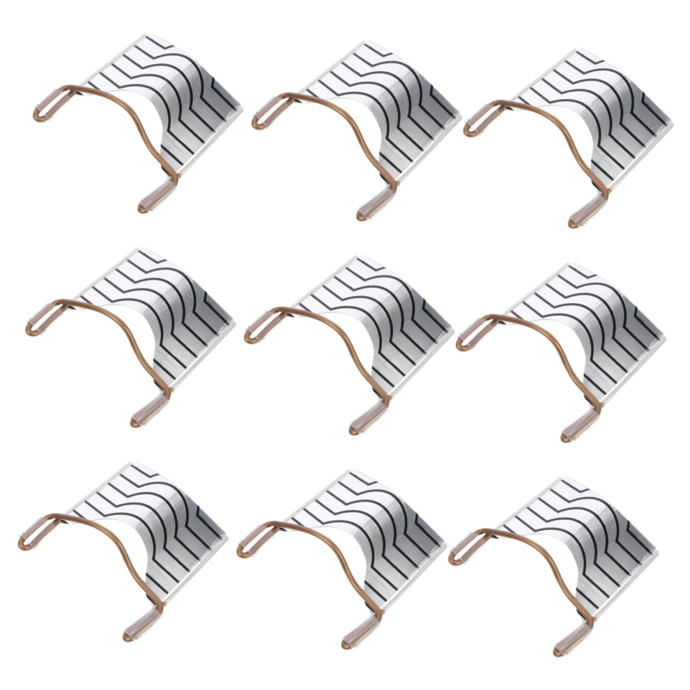 Silver 10Pcs Reusable Nail Extension Forms For French Tips Foil Nail Art Molds Home Salon Use