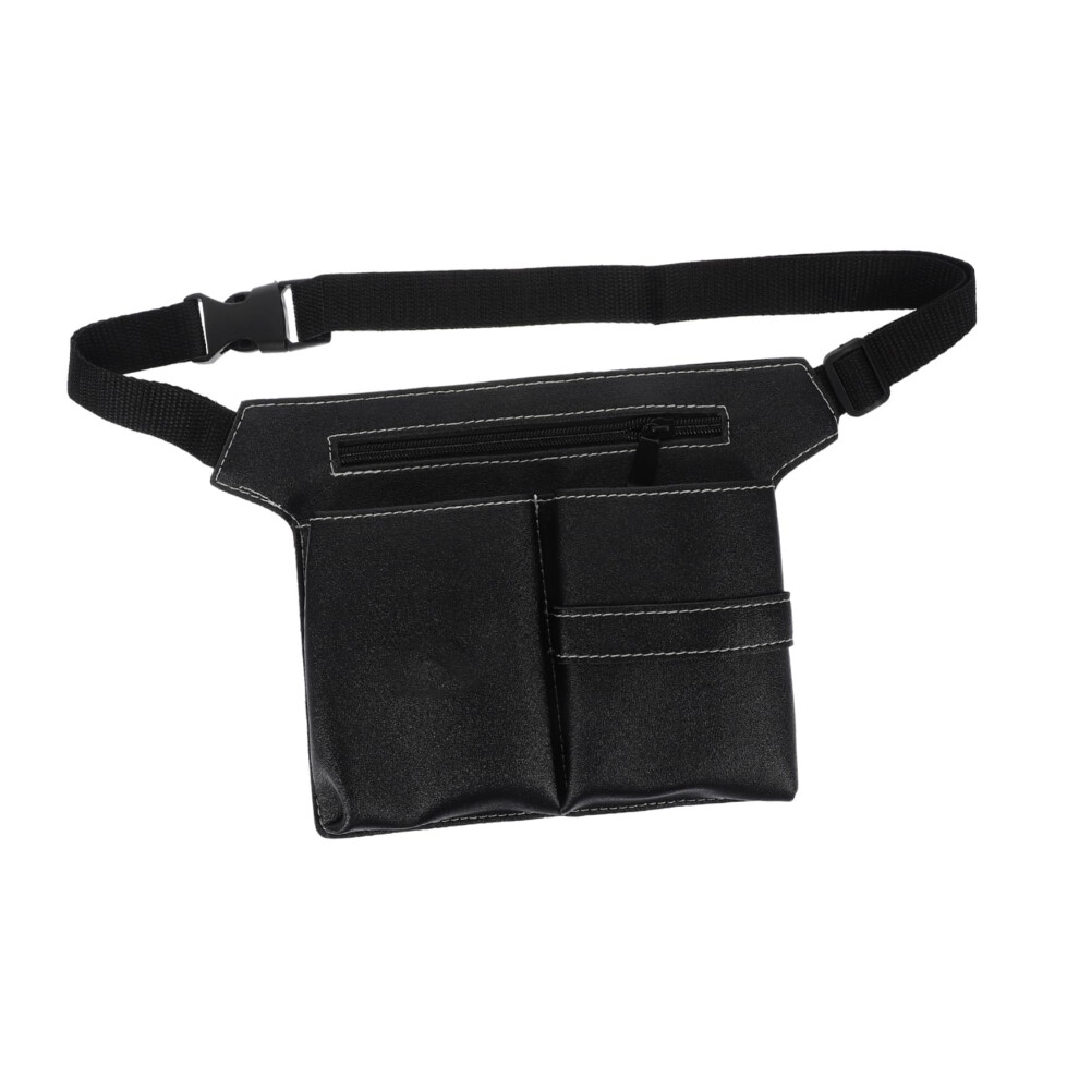 Unisex Leather Hair Stylist Scissor Pouch With Waist Belt, Multicompartment Barber Tool Organizer
