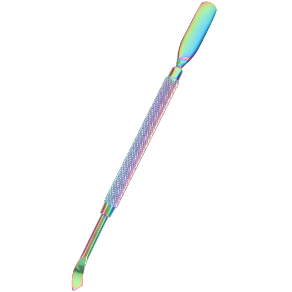 Professional Double Ended Stainless Steel Cuticle Pusher and Remover with Precision Tip and Ergonomic Grip