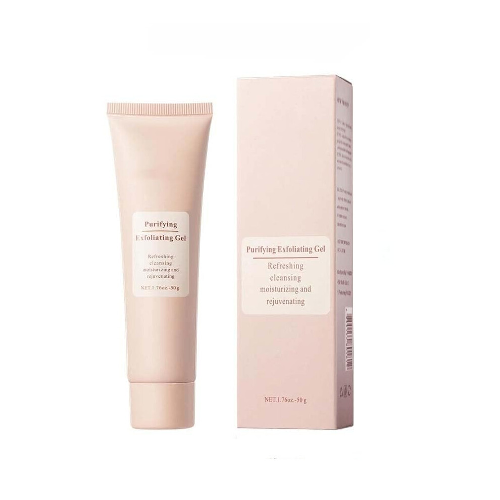 Pink Exfoliating Gel For Face And Body, Gentle Facial Scrub, Hydrating Deep Pore Cleansing 1.76Oz