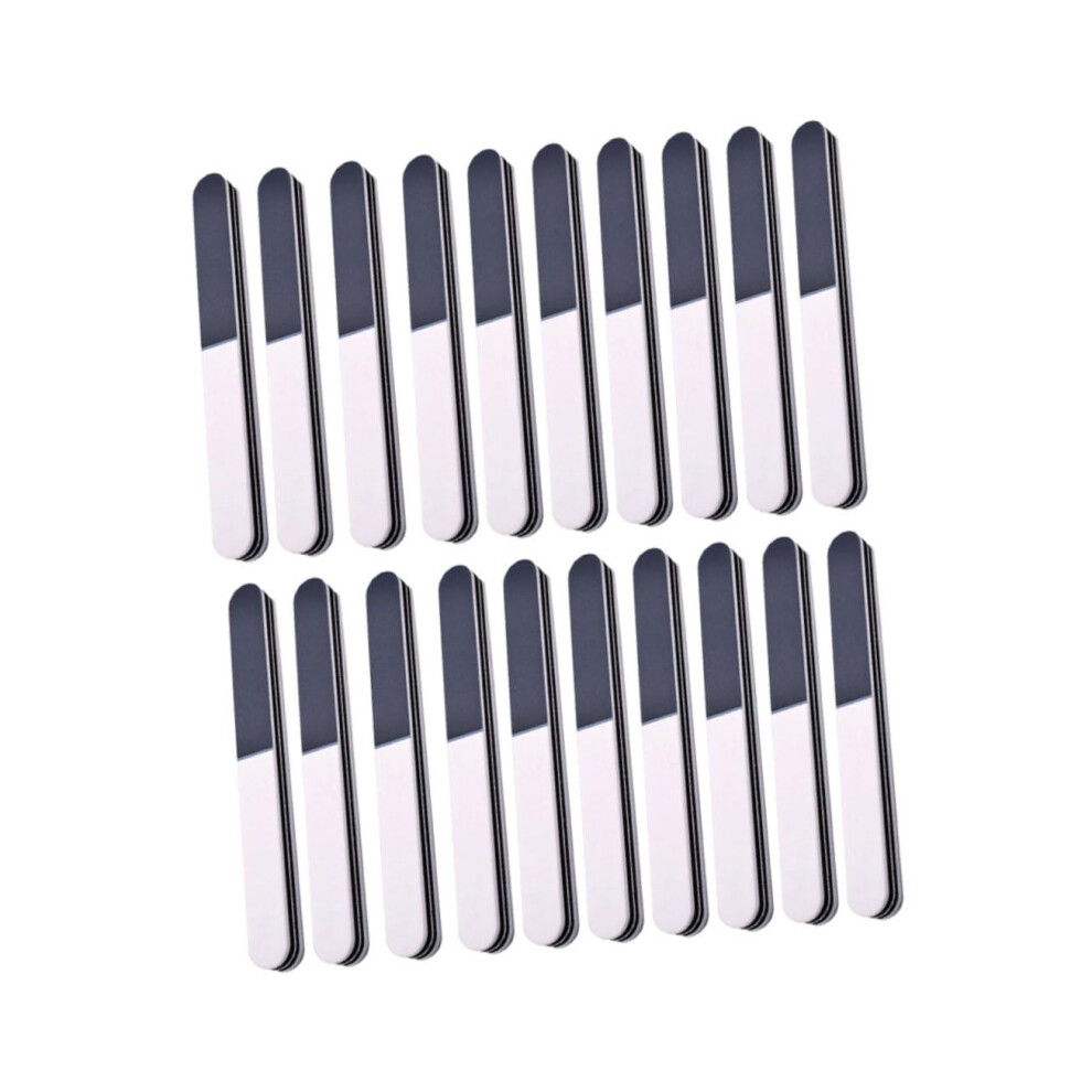 Black/White/Grey 20Pcs Professional Sponge Nail Files And Buffers For Natural And Acrylic Nails