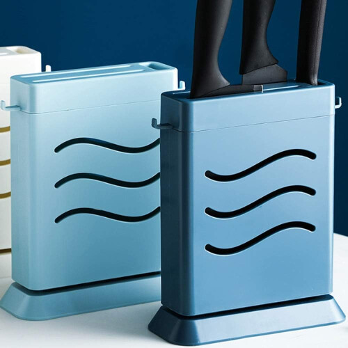 Kitchen Knife Holder with Multi Hooks, Removable Easy Clean, Ventilated Countertop Storage Rack 1