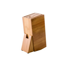 Bamboo Knife Block Organizer with Multiple Slots, EcoFriendly Wooden Kitchen Knife Holder