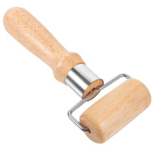 Wooden Rolling Pin for Baking with Ergonomic Handle, Pastry Roller for Pizza, Cookies and Dough
