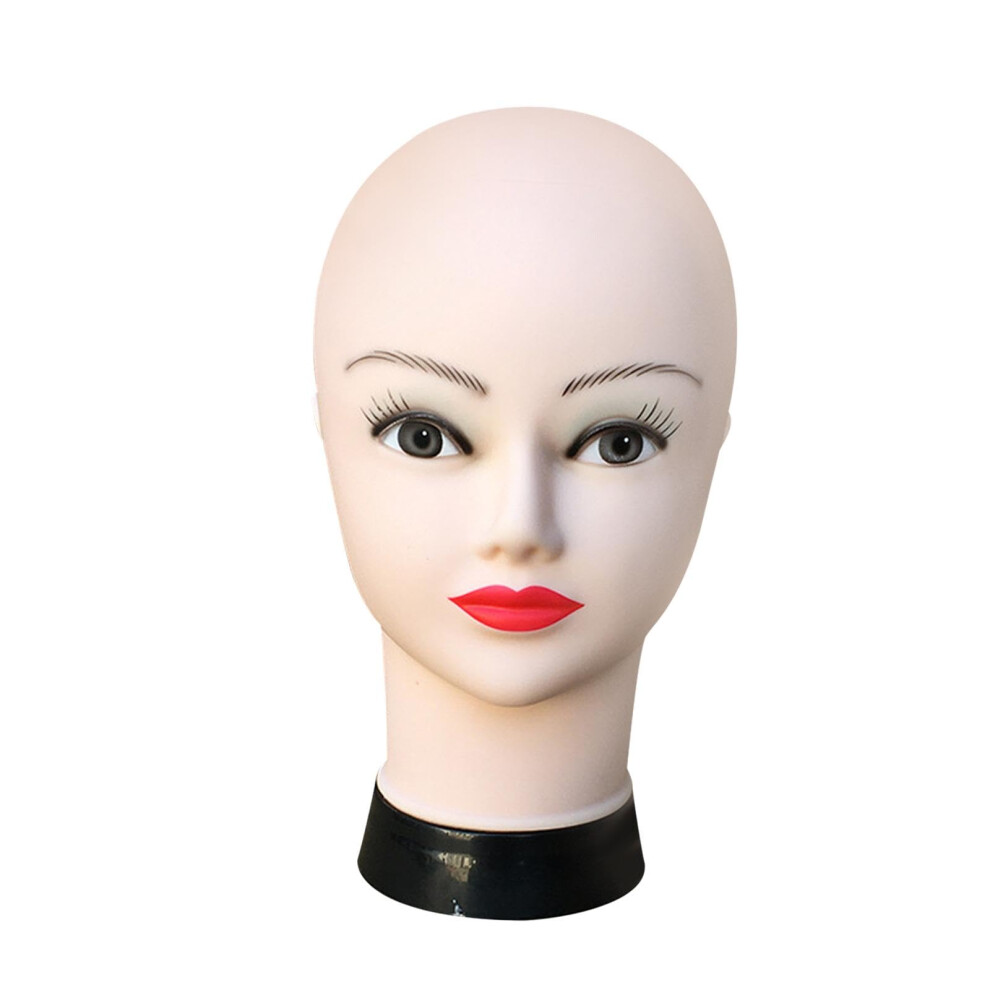 Unisex Green,Red Mannequin Head For Wigs With Realistic Facial Features, Pvc Bald Display For Hats And Accessories, Red Green