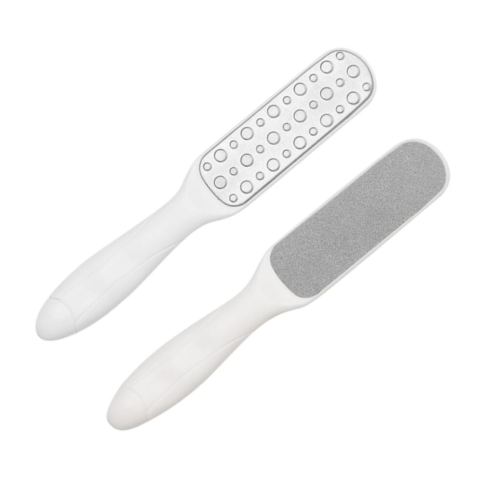 2pcs DoubleSided Stainless Steel Foot File Pedicure Rasp Callus Remover with Ergonomic Grip